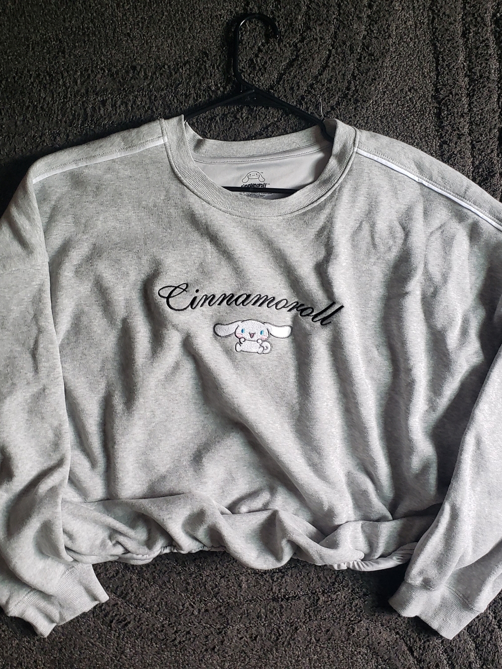 Cinnamoroll Sanrio Hybrid Apparel Bubble Hem Gray Women’s Size 3X Sweatshirt